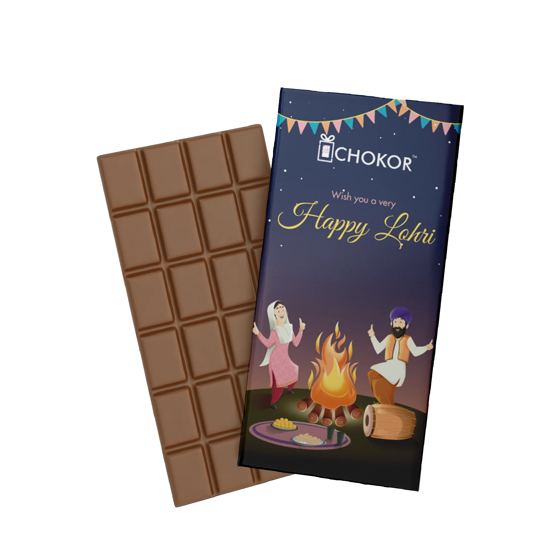 CHOKOR Artisanal Happy Lohri Chocolate Gift