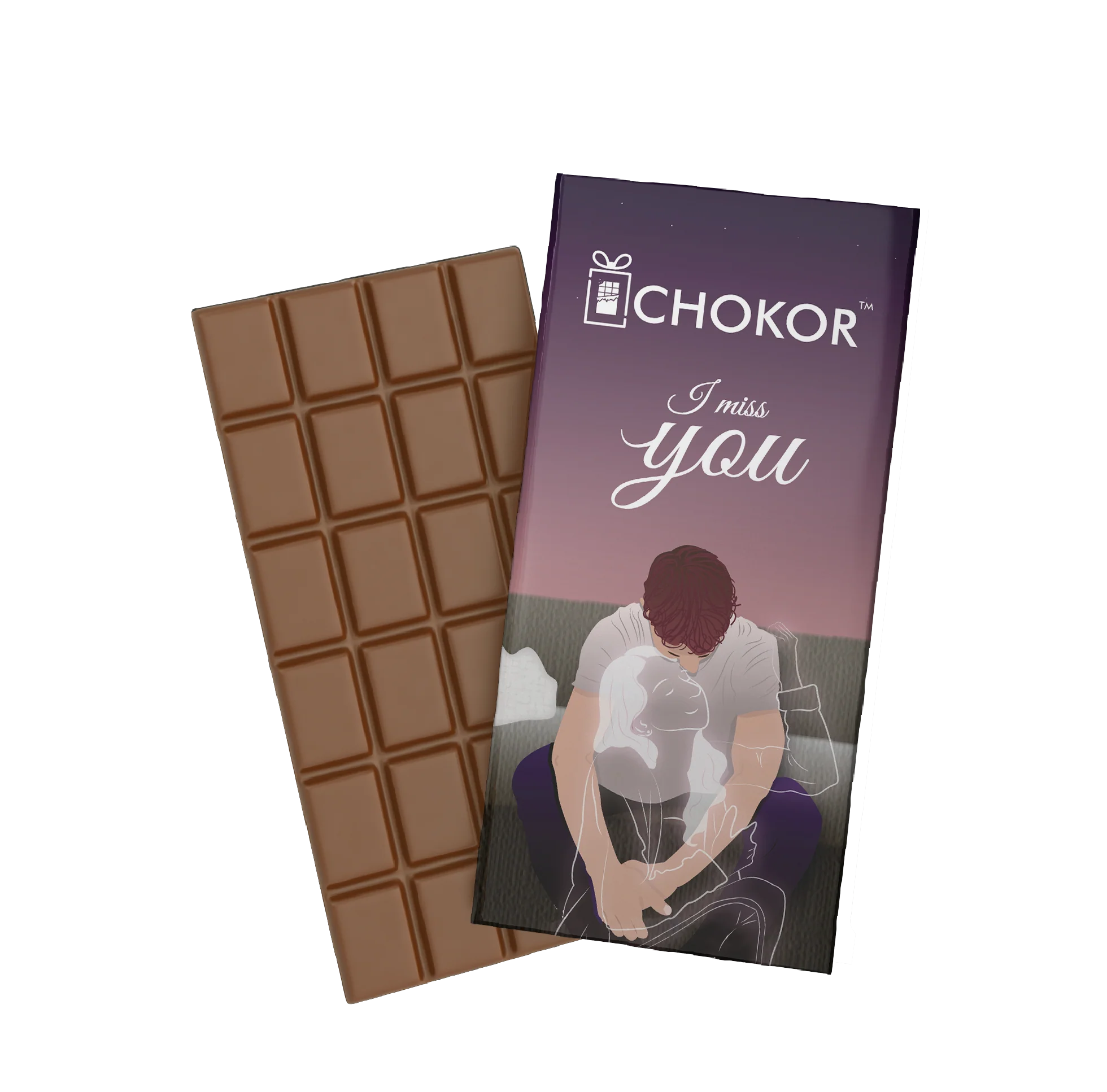 CHOKOR Artisanal I Miss You Girl Chocolate Gift