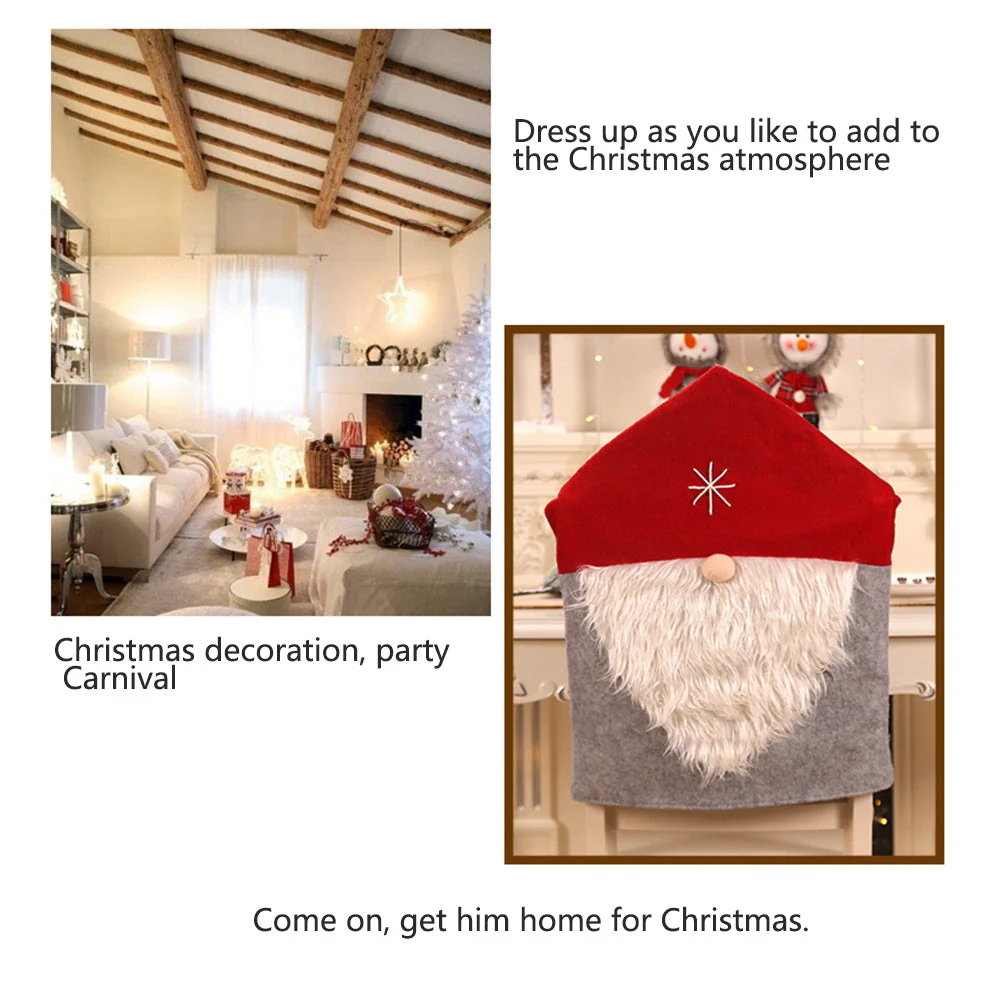 Christmas 3D Santa Claus Chair Cover - Set of 2 - Image 2