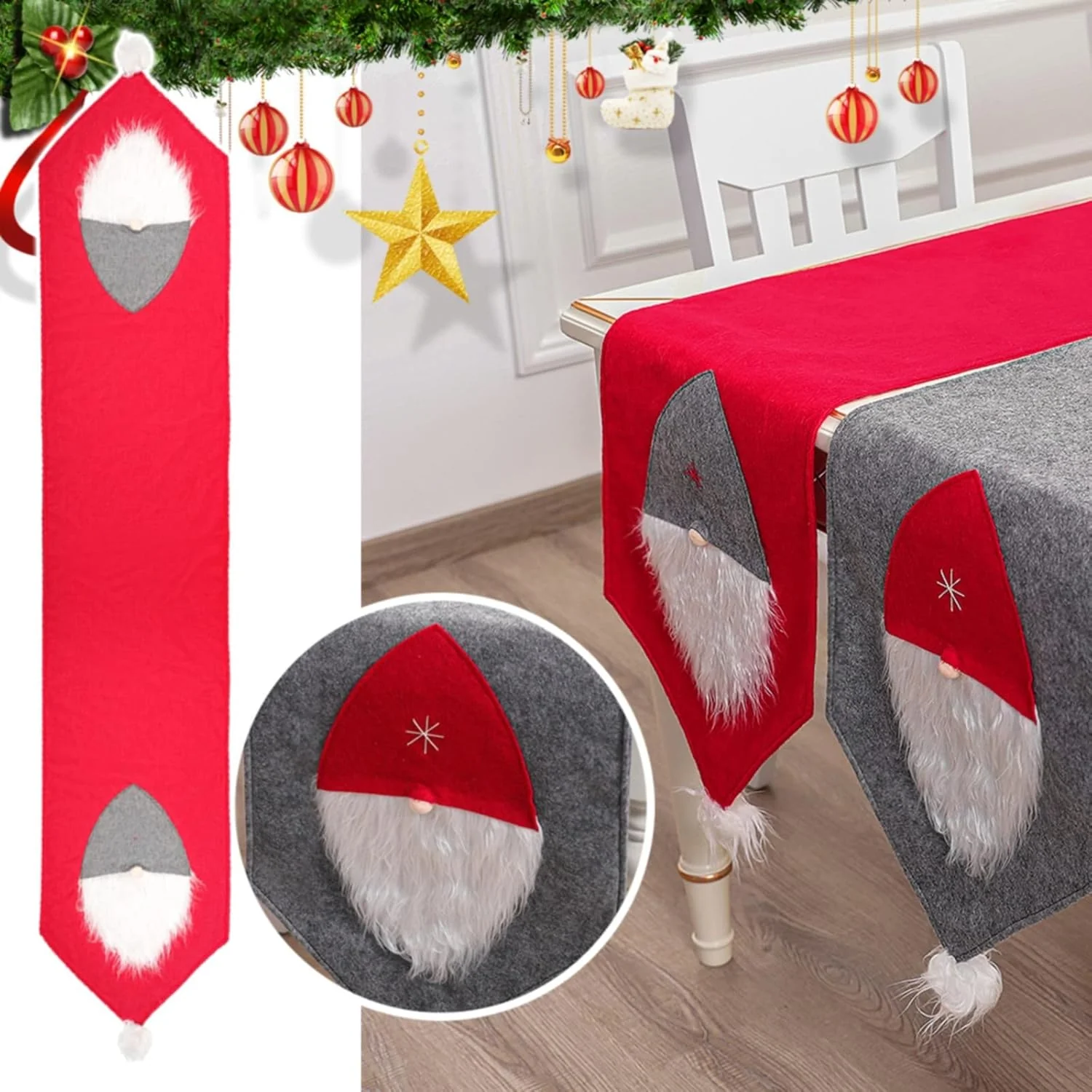 Christmas 3D Santa Claus Table Runner - Image 3