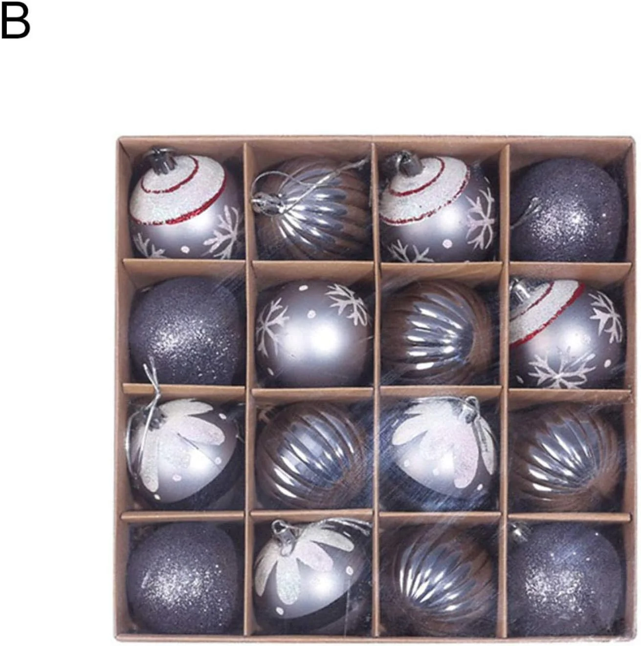 Christmas Ball Ornaments,16Pcs/Set (SILVER) - Image 3