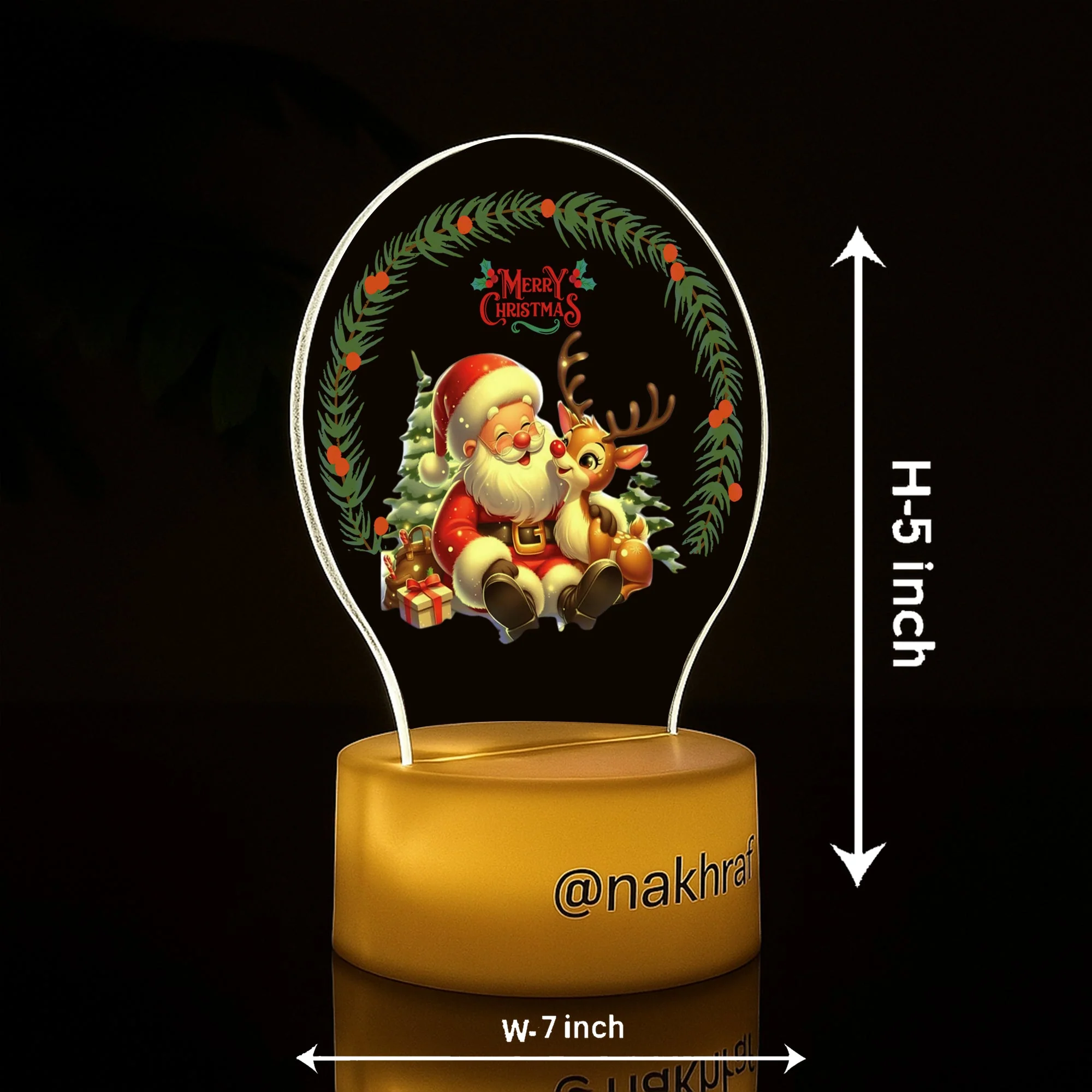christmas Christmas LED Night Lamp | Festive Decorative Light for Home & Gifting - Image 4