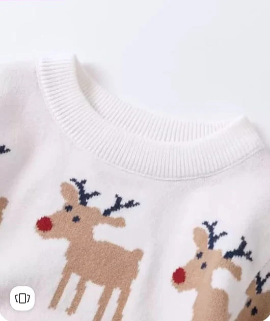 Christmas deer Sweater Long Sleeve Warm Knitted Pullover - Image 5