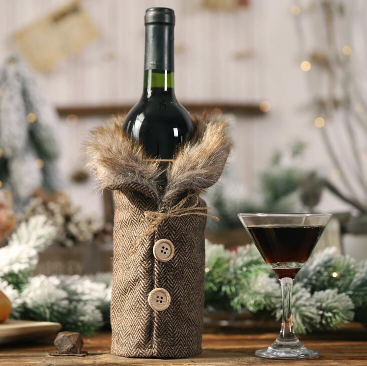 Christmas Fur Wine Bottle Cover (Set of 2) - Image 5