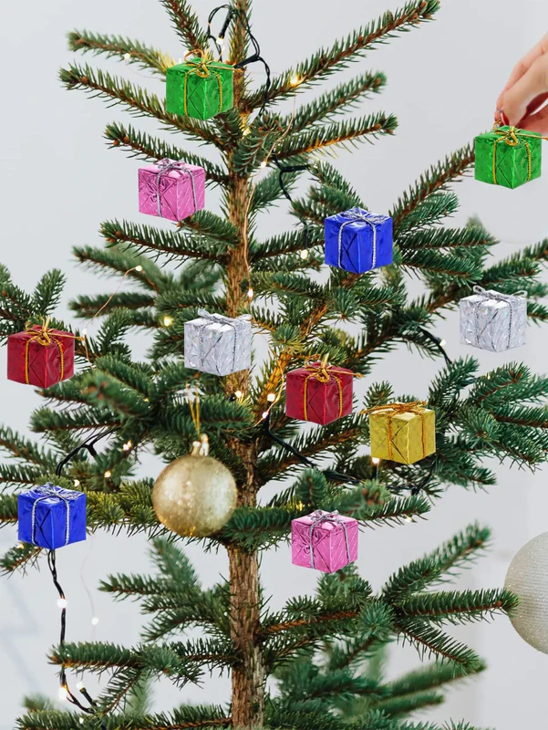 Christmas Gift Box Porcelain Surprise Hanging Decoration Ornament (Pack of 6) - Image 4