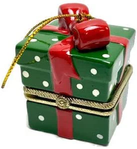 Christmas Gift Box Porcelain Surprise Hanging Decoration Ornament (Pack of 6) - Image 7
