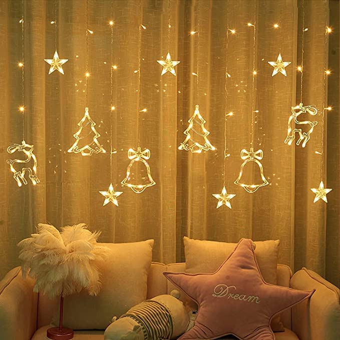 Christmas LED Window Curtain String Lights - Image 3