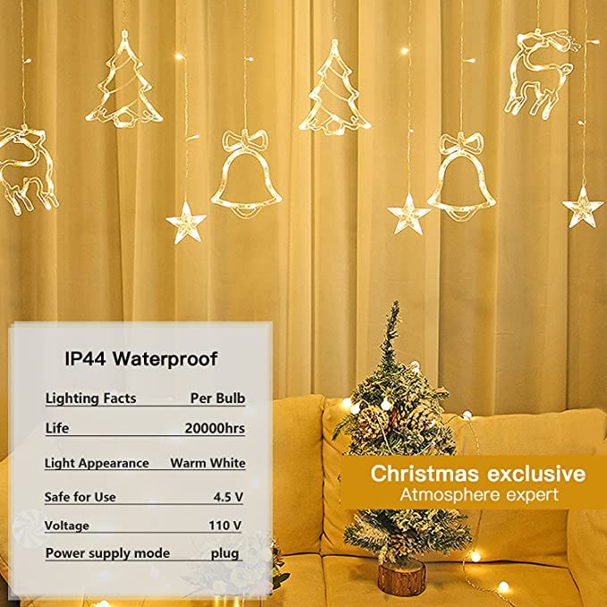 Christmas LED Window Curtain String Lights - Image 5