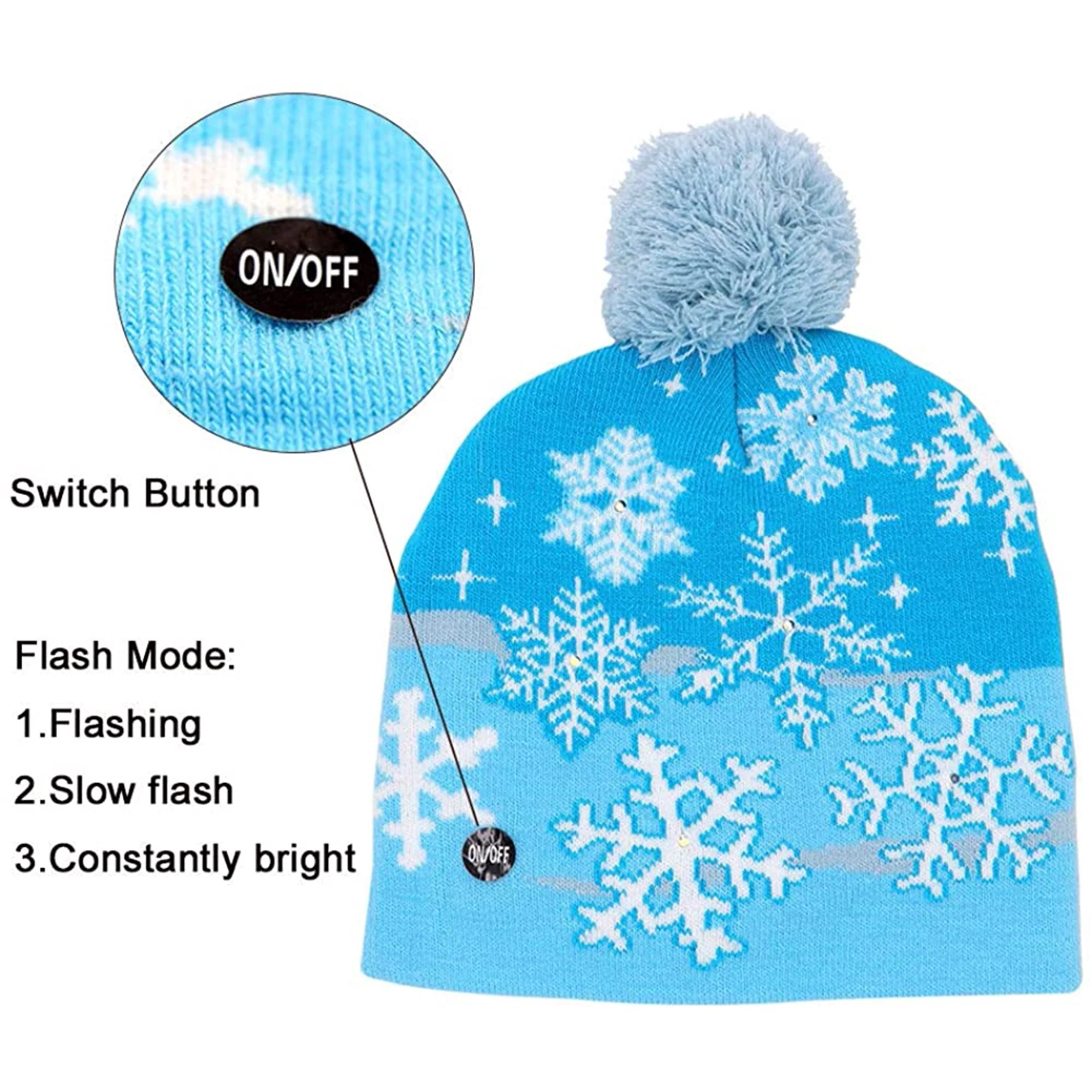 Christmas Light Up Hat LED Knitted Hat - Image 3