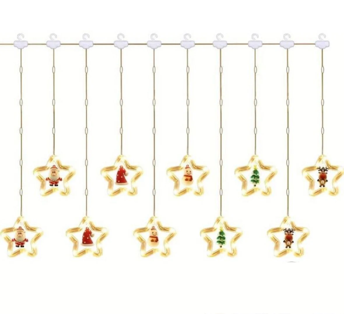 Christmas STAR LED Window Curtain String Lights - Image 5