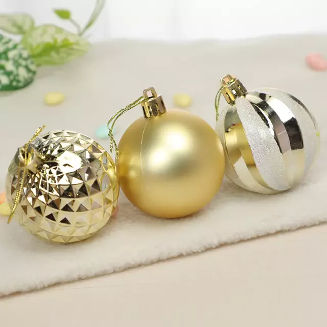 Christmas Tree Decorative Balls GOLDEN(16PC/SET) - Image 3