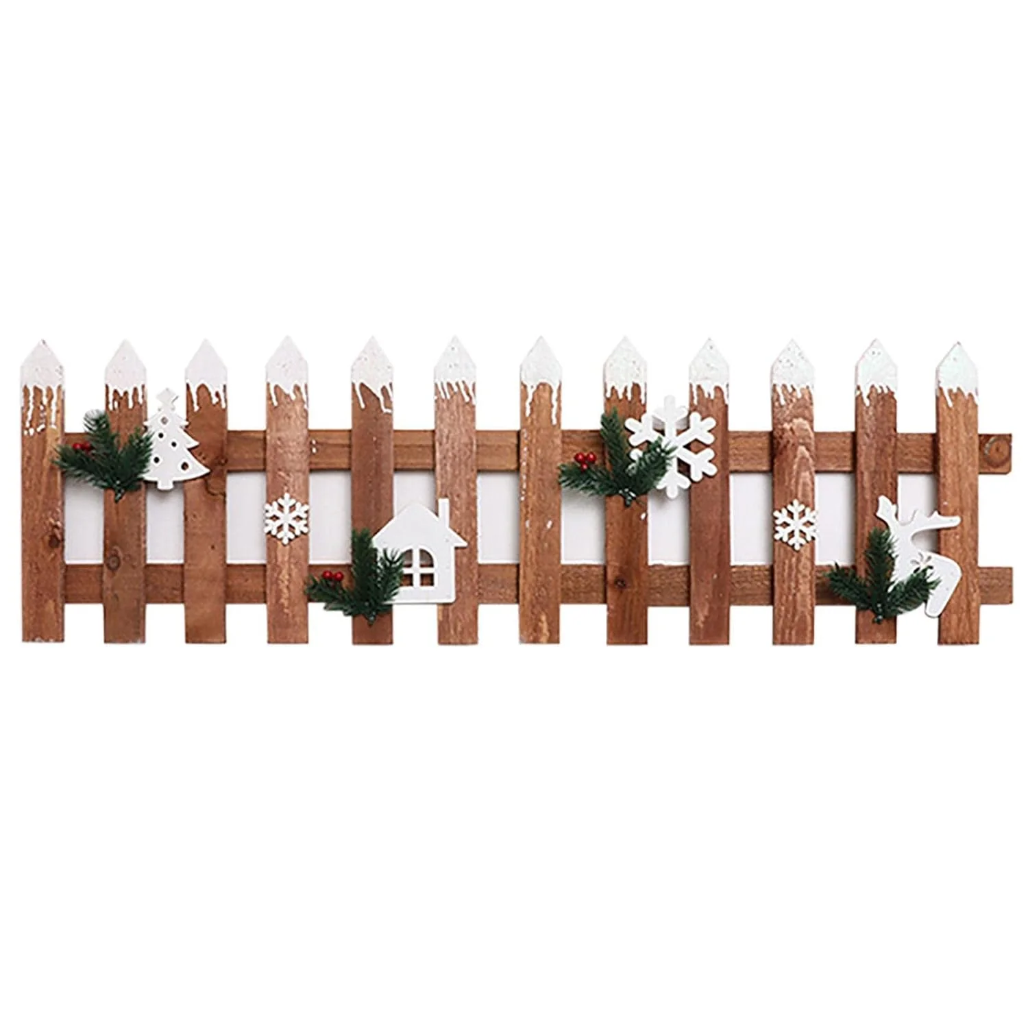 Christmas Tree Fence, Thick Wooden Picket Fence xmasTree - Image 2