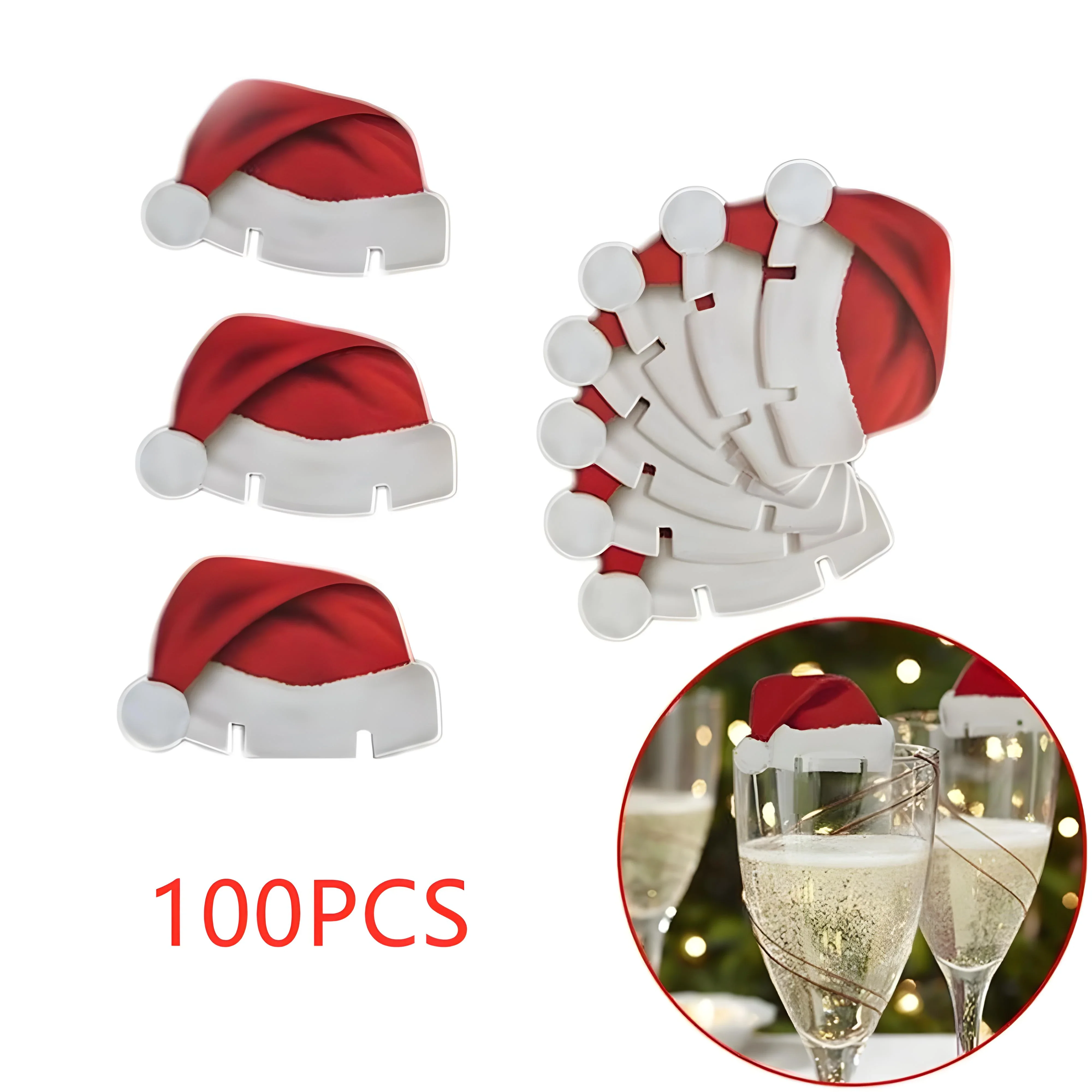 Christmas wine glass card - 10 pcs - Image 4