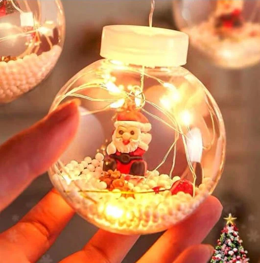 Christmas Wishing Ball String Lights, 9.84ft 10 Lights Xmas Santa - Image 4