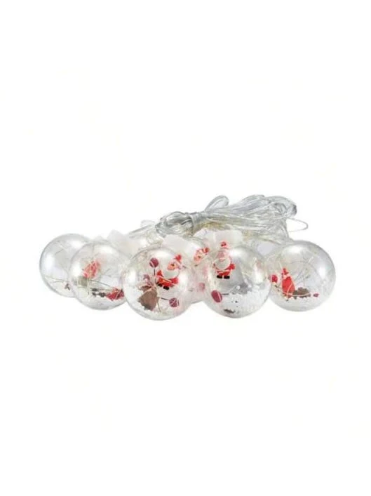 Christmas Wishing Ball String Lights, 9.84ft 10 Lights Xmas Santa - Image 7