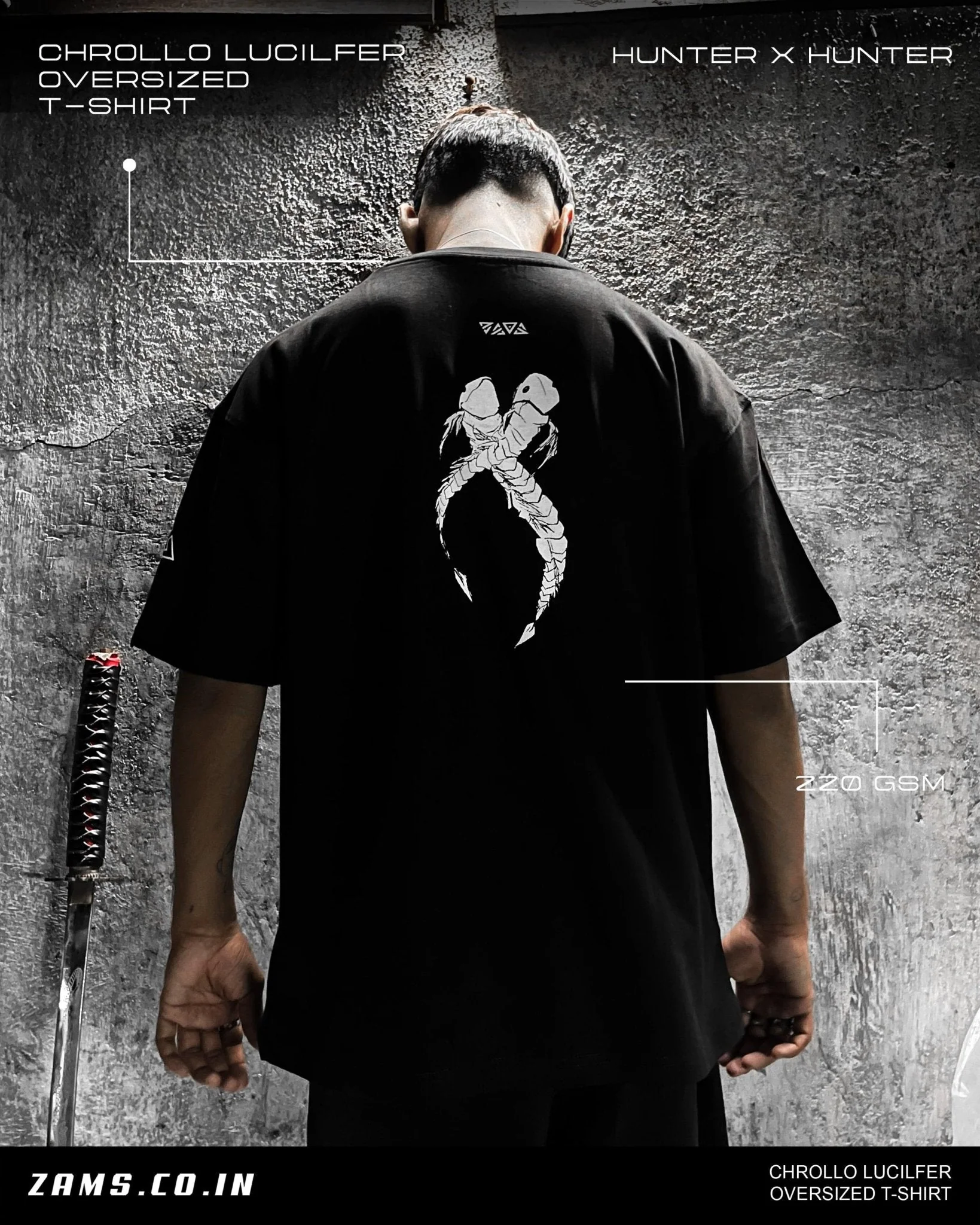 Chrollo Lucilfer / Hunter X Hunter / Oversized T-Shirt - Image 2