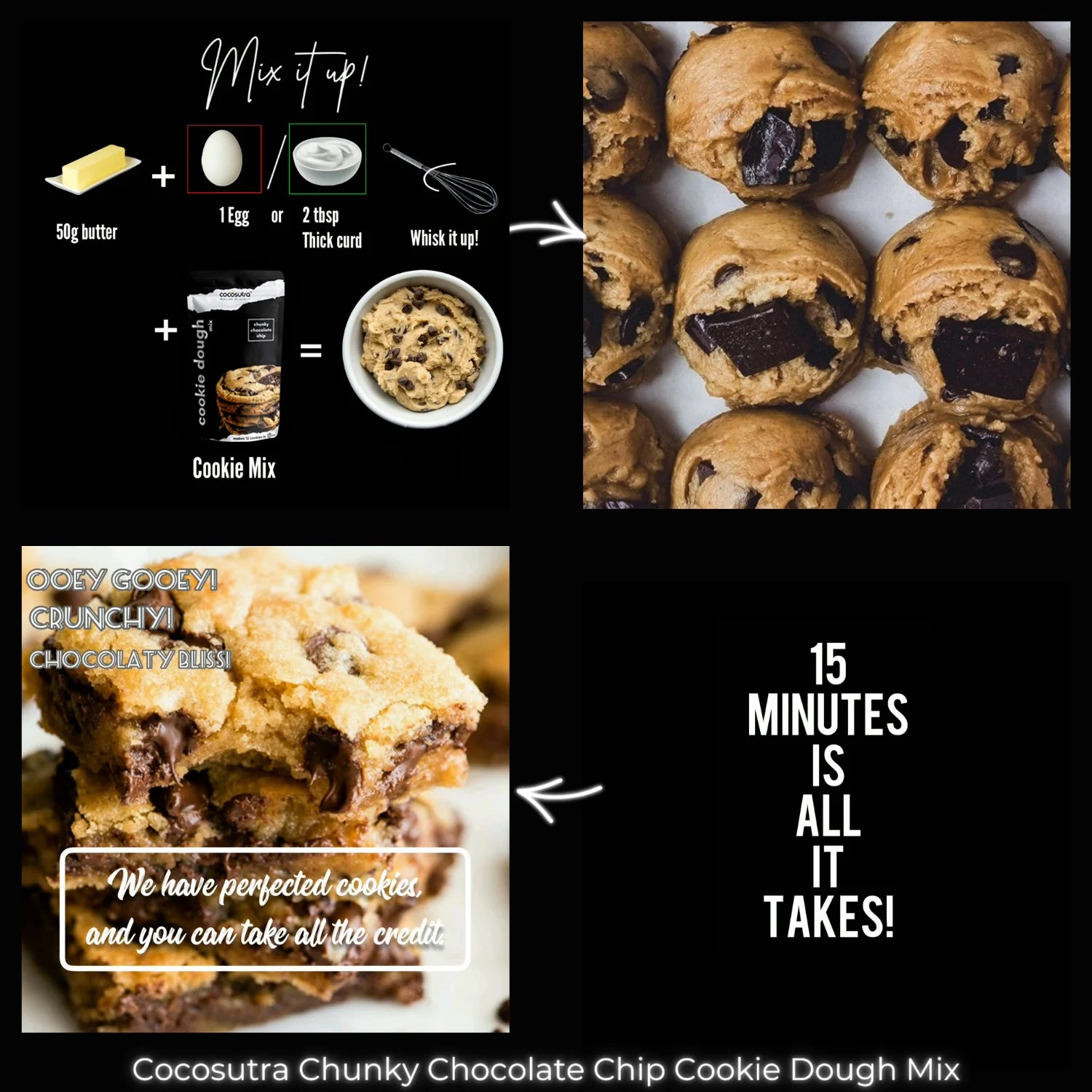 Chunky Chocolate Chip Cookie Dough Mix | 220 g - Image 3