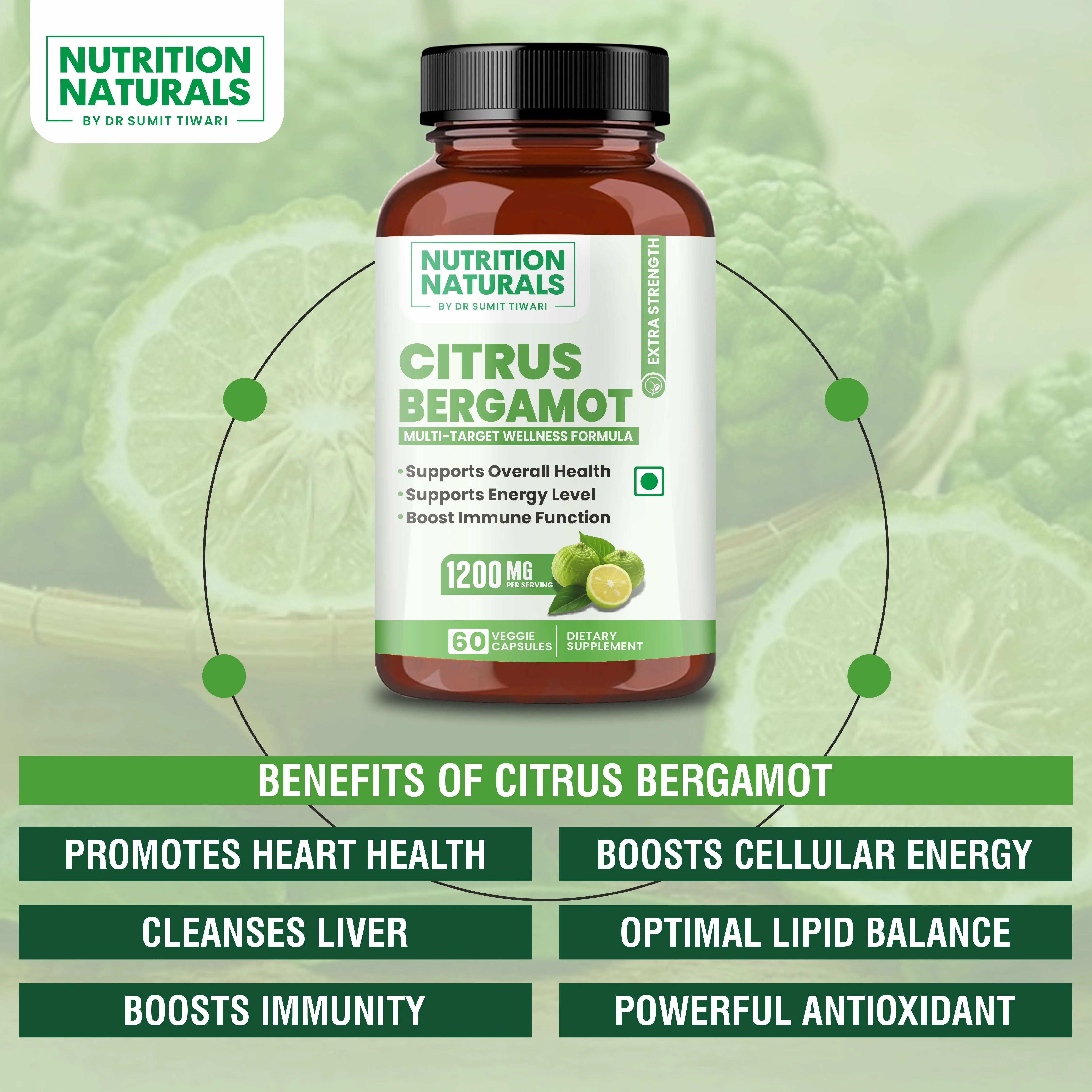 Citrus Bergamot 1200 mg - Immunity & Energy (60 capsules) - Image 3