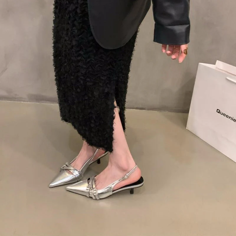 Clara Slingback Kitten Heels - Image 3