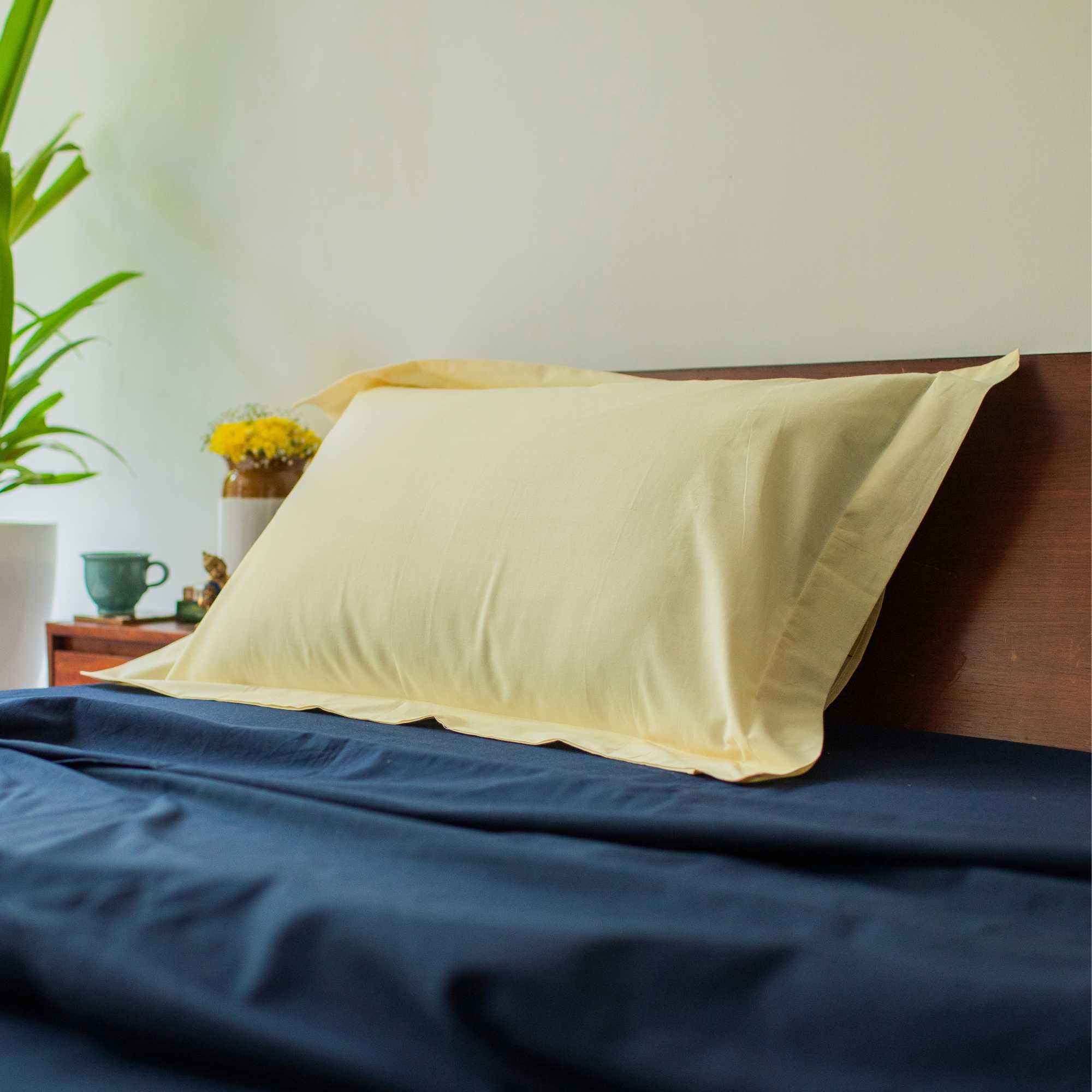 Classic 100% Cotton Bed Pillow Cover | Single - Image 19