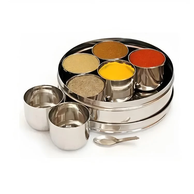 Classic 7-Container Spice Box with Spoon - Image 6