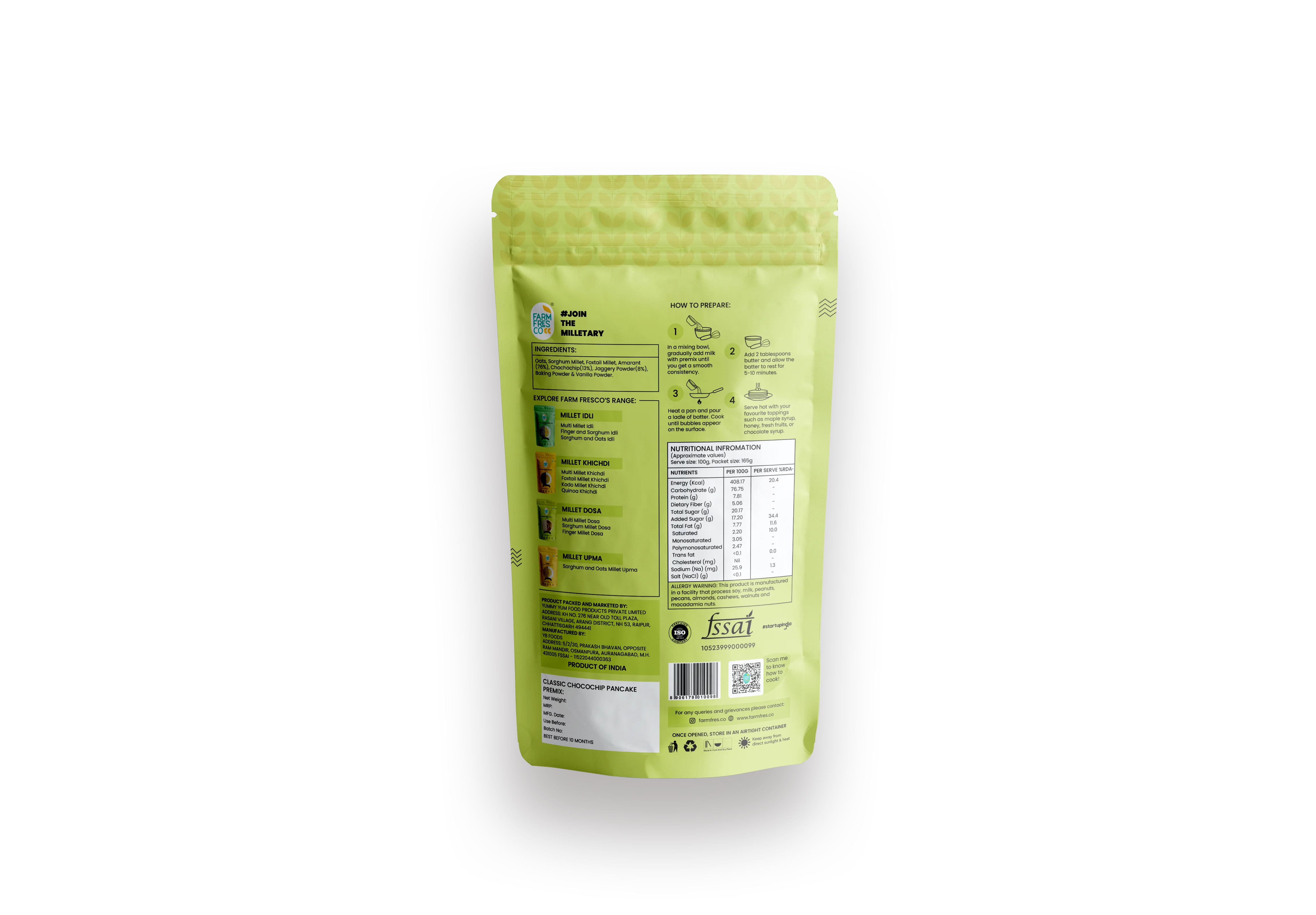 Classic Chocochips Millet Pancake | 165g, Pack of 1 - Image 11