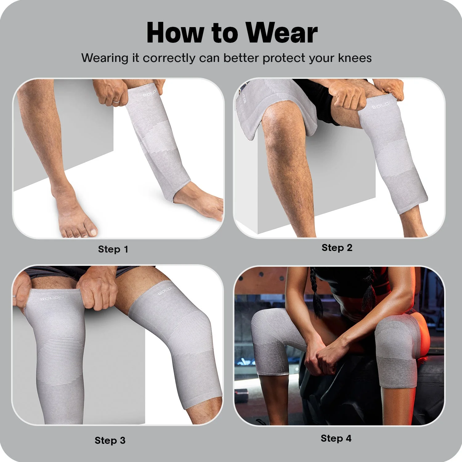 Classic Knee Sleeve - Grey - Image 8