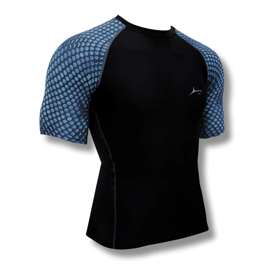 Classic Shark Scales Compression Tights Half Sleeves - Image 4