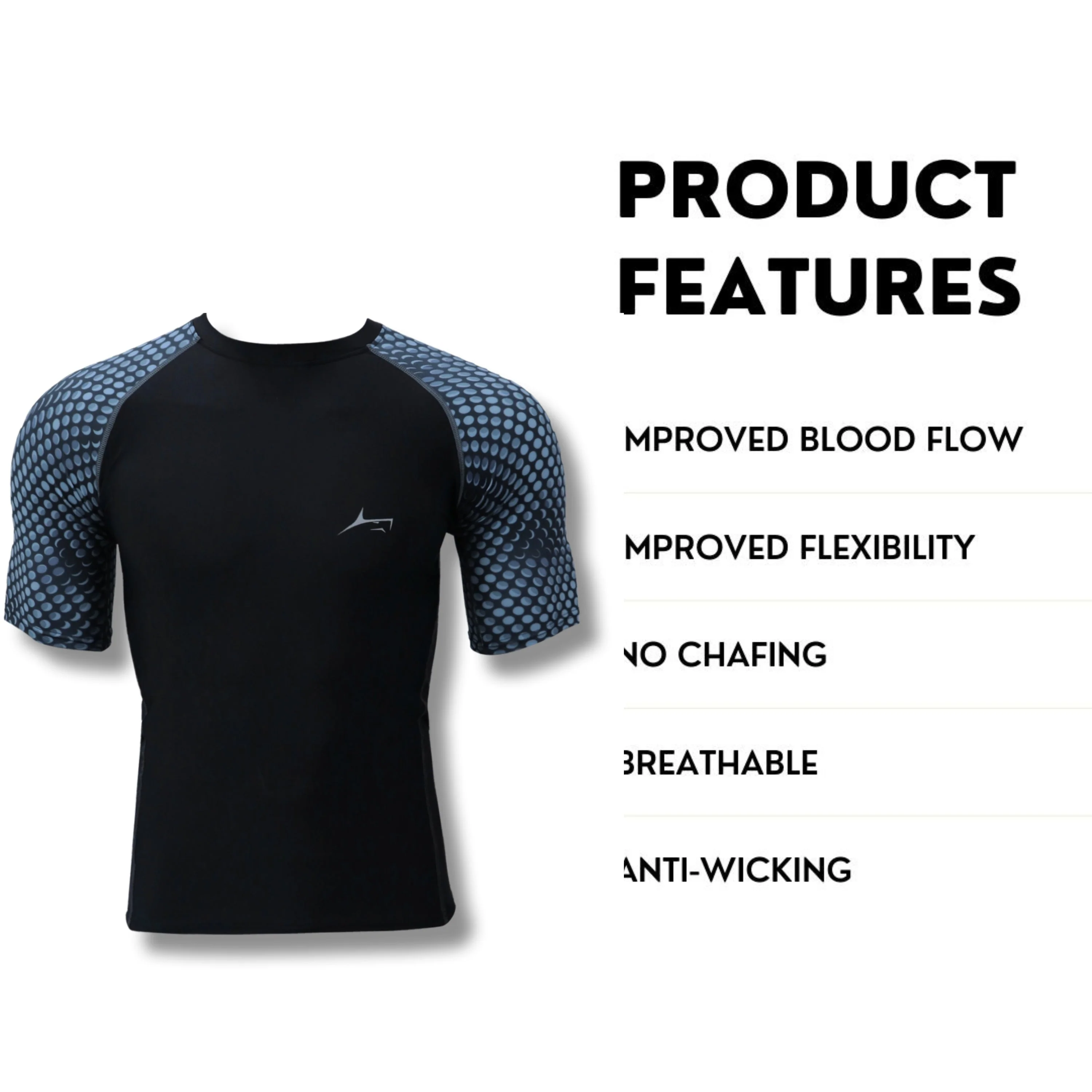 Classic Shark Scales Compression Tights Half Sleeves - Image 6