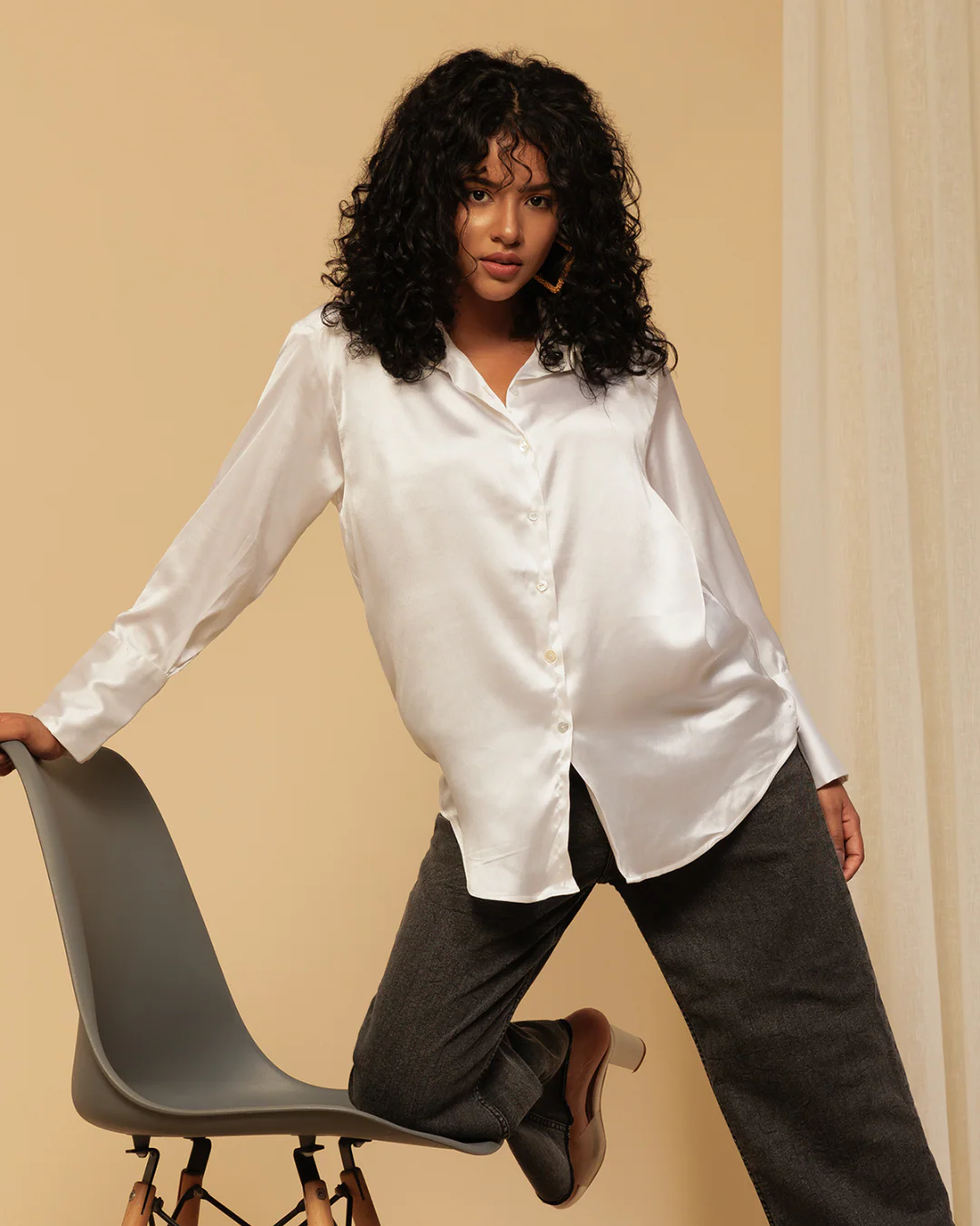 Classy Satin Shirt – Luxe & Polished Look - Image 27