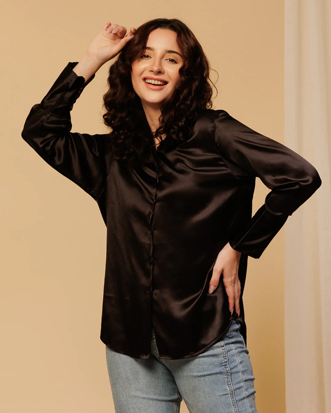 Classy Satin Shirt – Luxe & Polished Look - Image 12