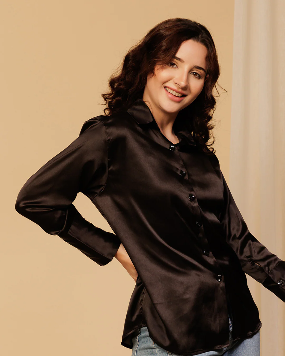 Classy Satin Shirt – Luxe & Polished Look - Image 8