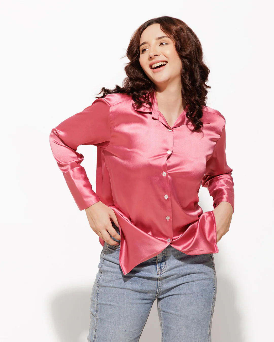 Classy Satin Shirt – Luxe & Polished Look - Image 33