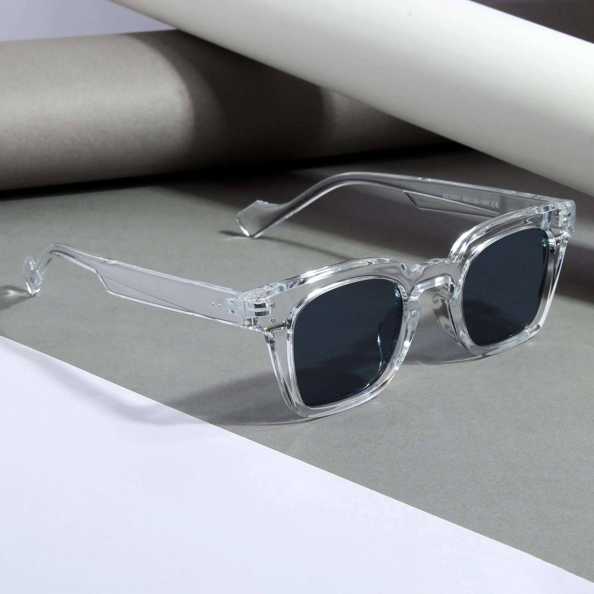 Clear Black SZ 2001 Square Sunglasses