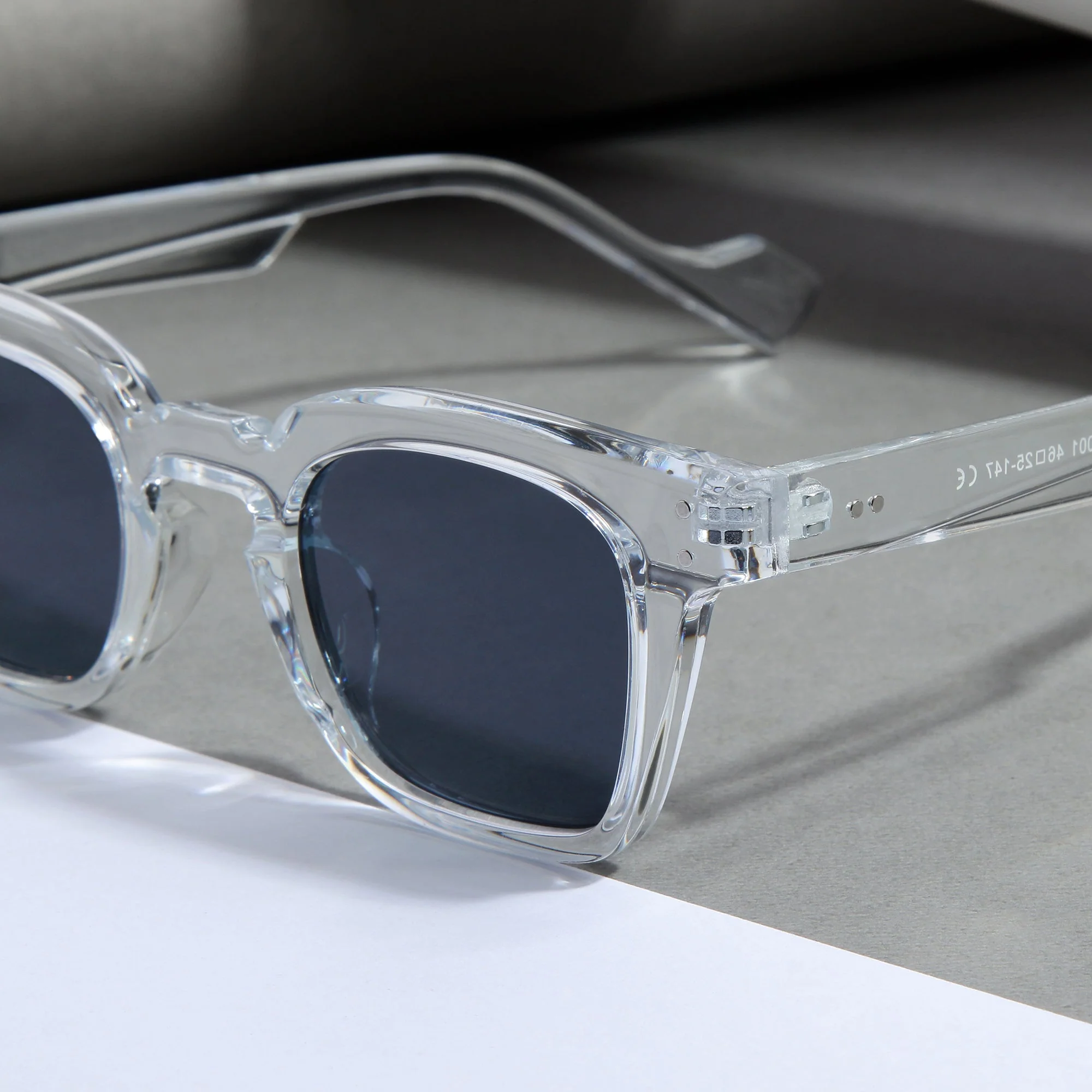 Clear Black SZ 2001 Square Sunglasses - Image 2