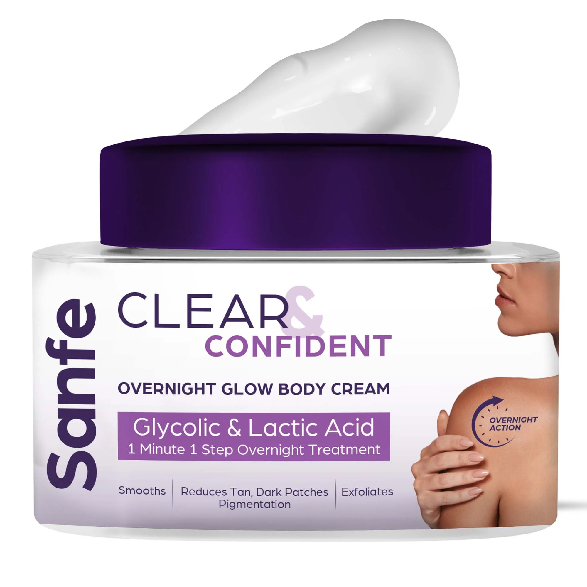 Clear & Confident Overnight Glow Body Cream for Dry & Cracked Feet 200gm - Image 8