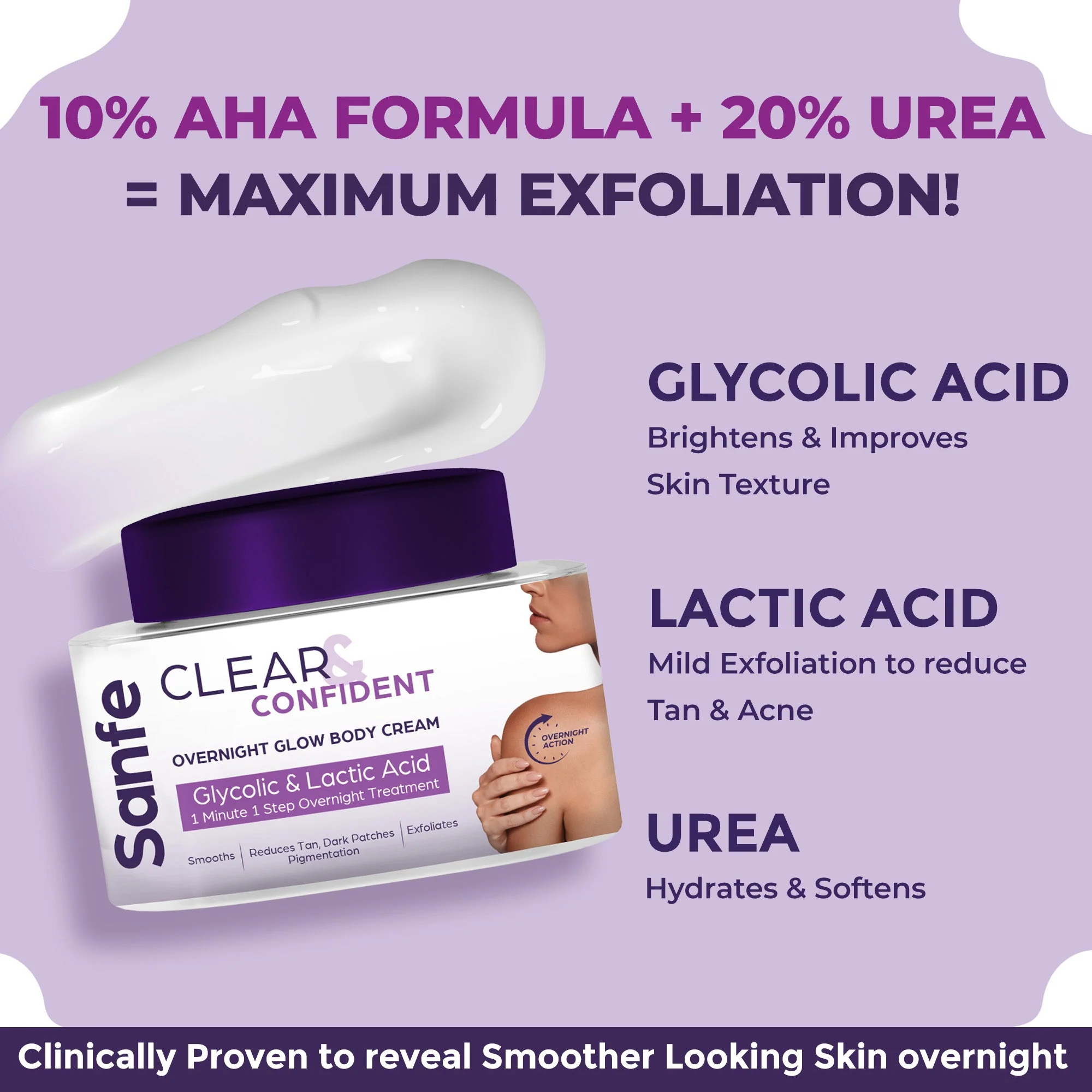 Clear & Confident Overnight Glow Body Cream for Face - Image 4