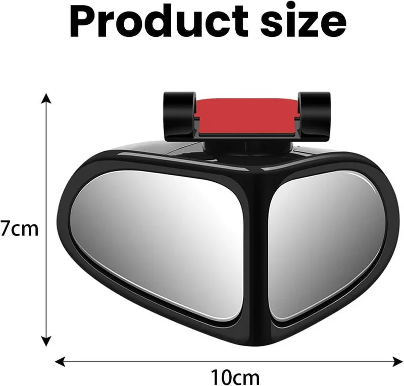 ClearView: 360° Adjustable Car Blind Spot Mirror (Set of 2) – HD Glass Convex Rearview Mirror for Cars, Trucks & Vans - Image 10