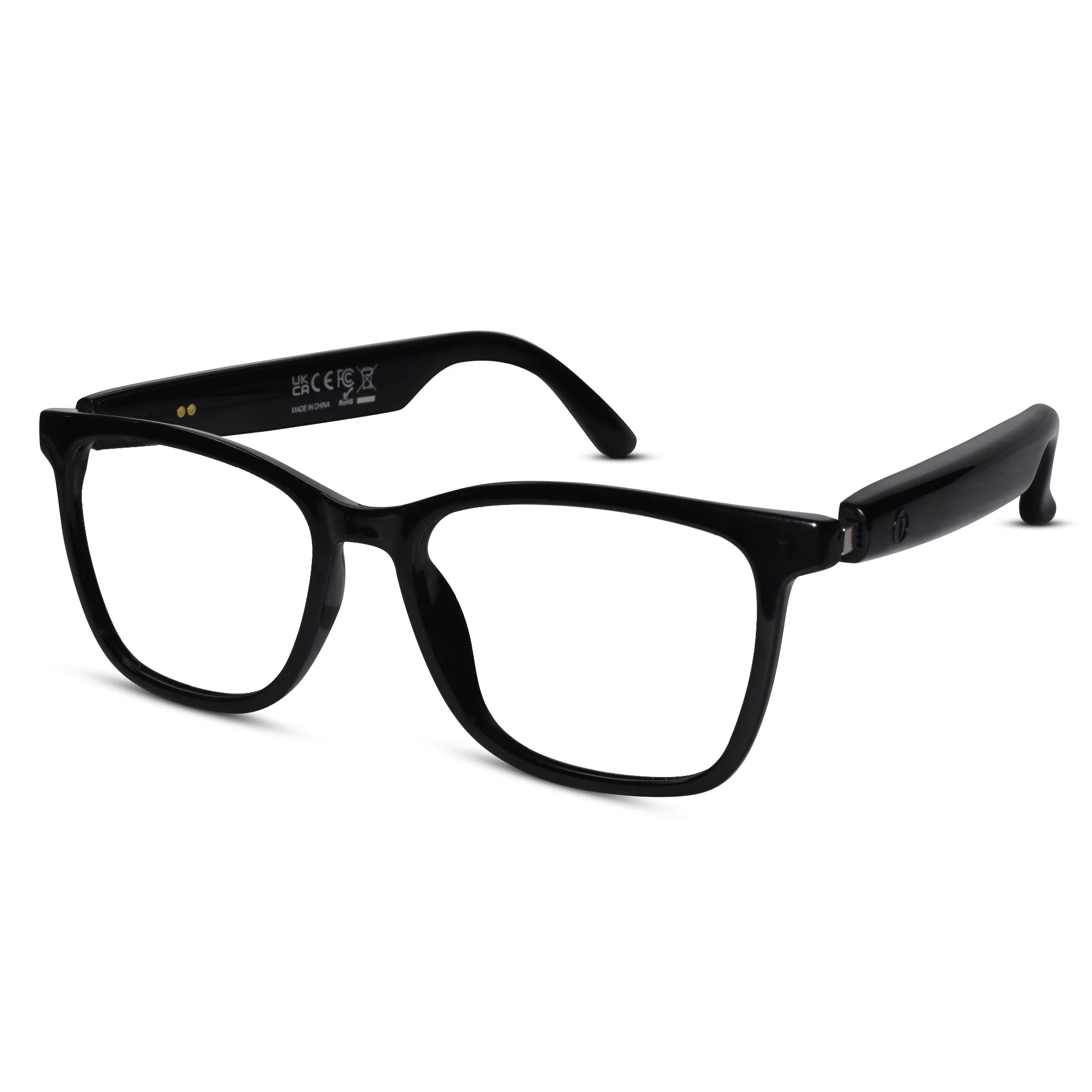Clip On Black Smart Blue Cut Polarised Eyeglasses For Men & Women - Image 2