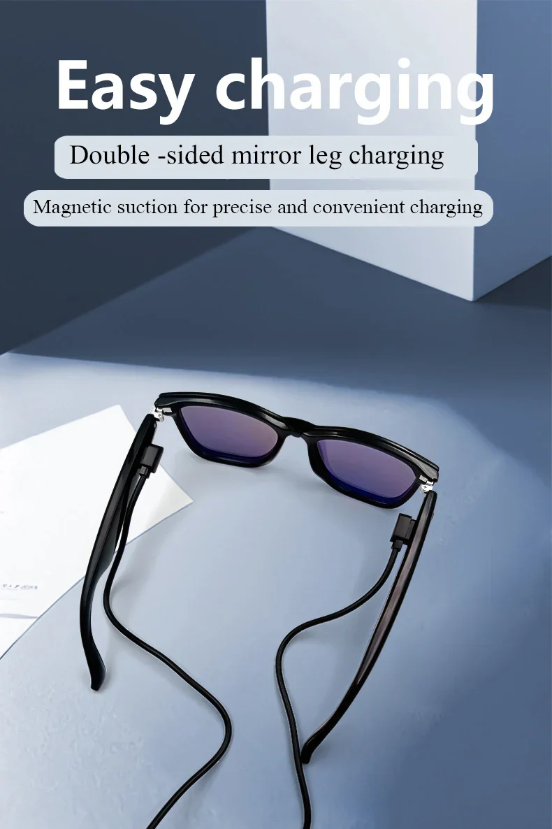 Clip On Black Smart Blue Cut Polarised Eyeglasses For Men & Women - Image 9