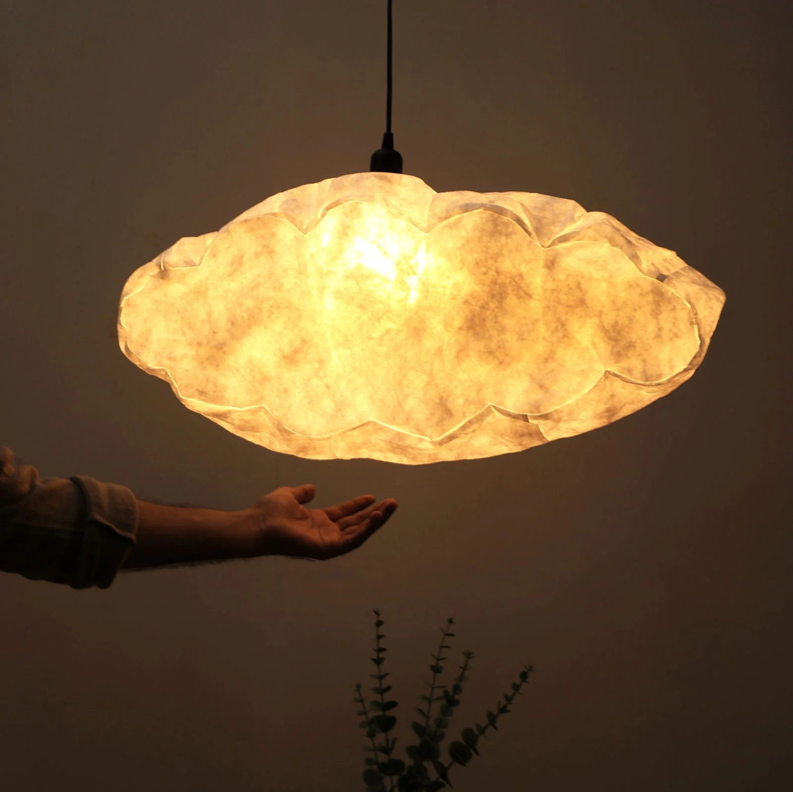 Cloud Pendant Lamp (Cloud Series) - Tear-Resistant Pendant Light, Cloud Shaped Hanging Light, Semi-Outdoor - Image 3