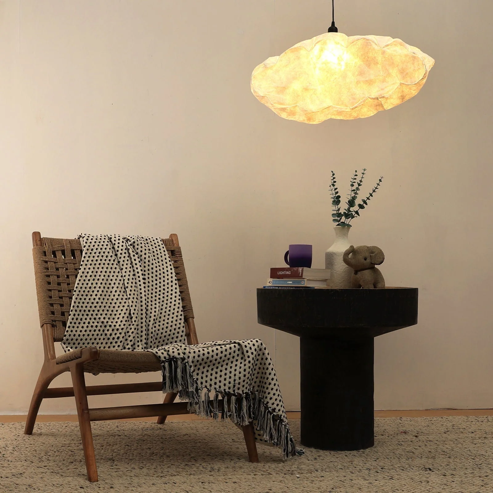 Cloud Pendant Lamp (Cloud Series) - Tear-Resistant Pendant Light, Cloud Shaped Hanging Light, Semi-Outdoor - Image 4