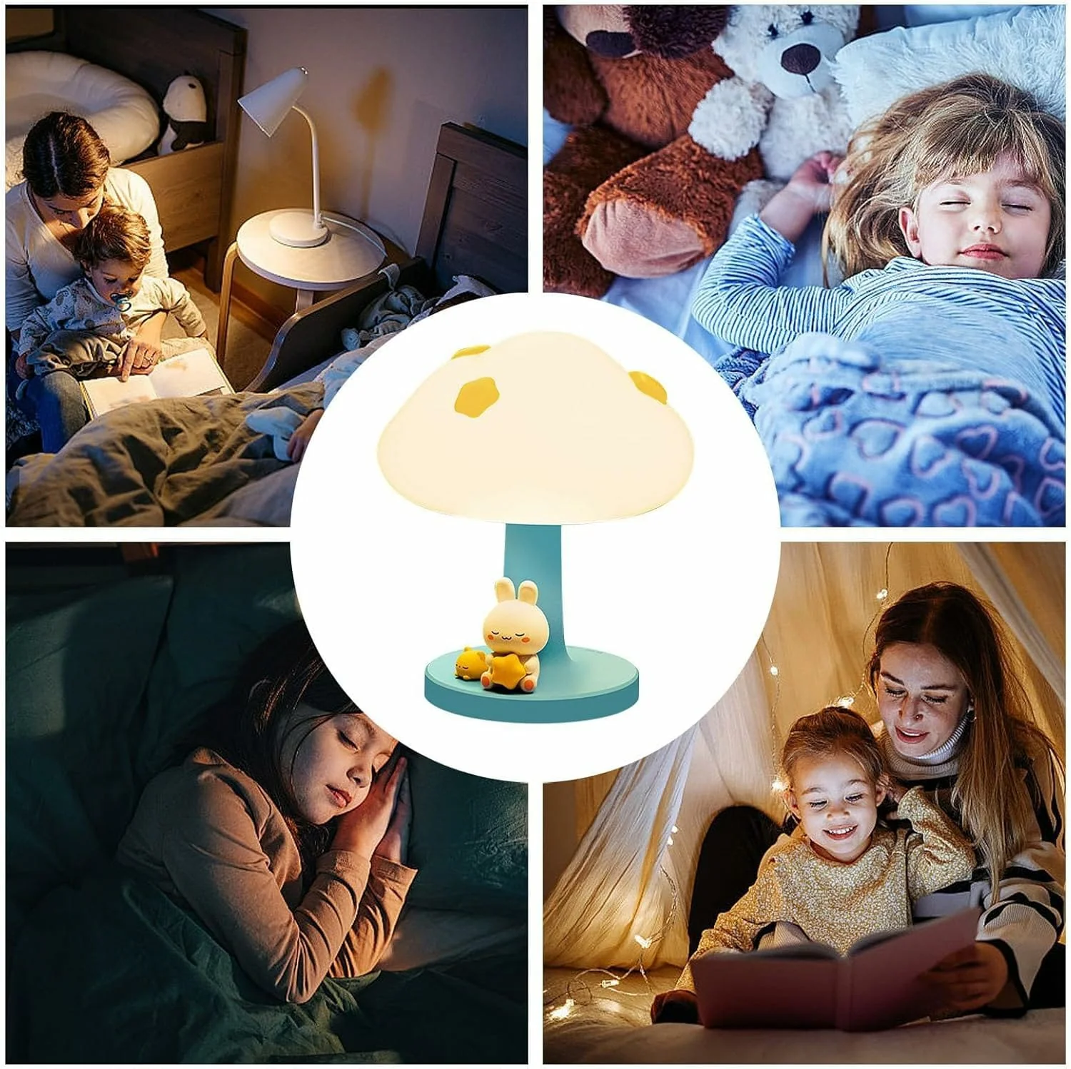 CloudBun: Bunny-Shaped Cloud Night Lamp with Tap Control – Soft Silicone Glow Light for Kids’ Bedrooms & Baby Nursery (3-Level Dimming, Rechargeable) - Image 2