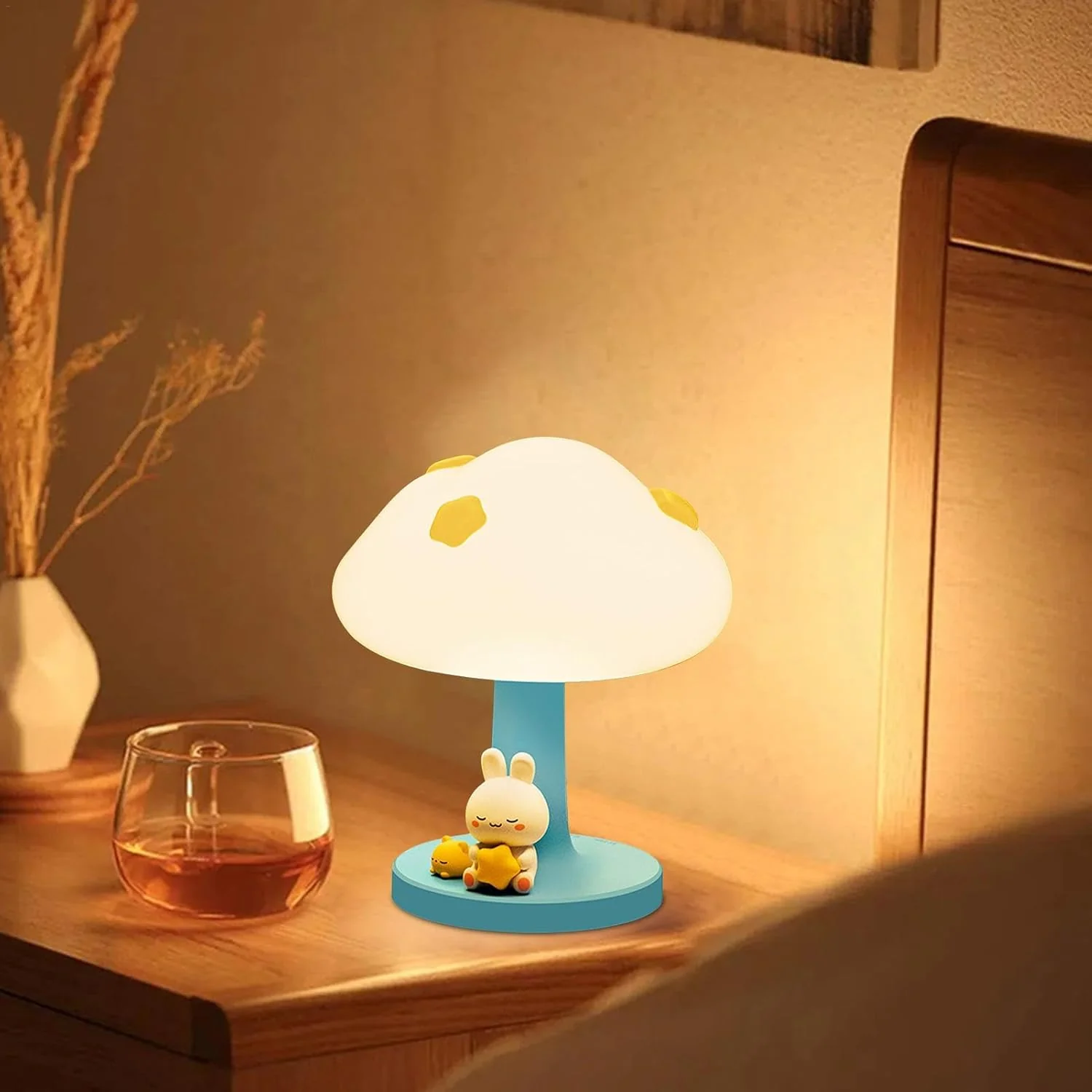 CloudBun: Bunny-Shaped Cloud Night Lamp with Tap Control – Soft Silicone Glow Light for Kids’ Bedrooms & Baby Nursery (3-Level Dimming, Rechargeable) - Image 6
