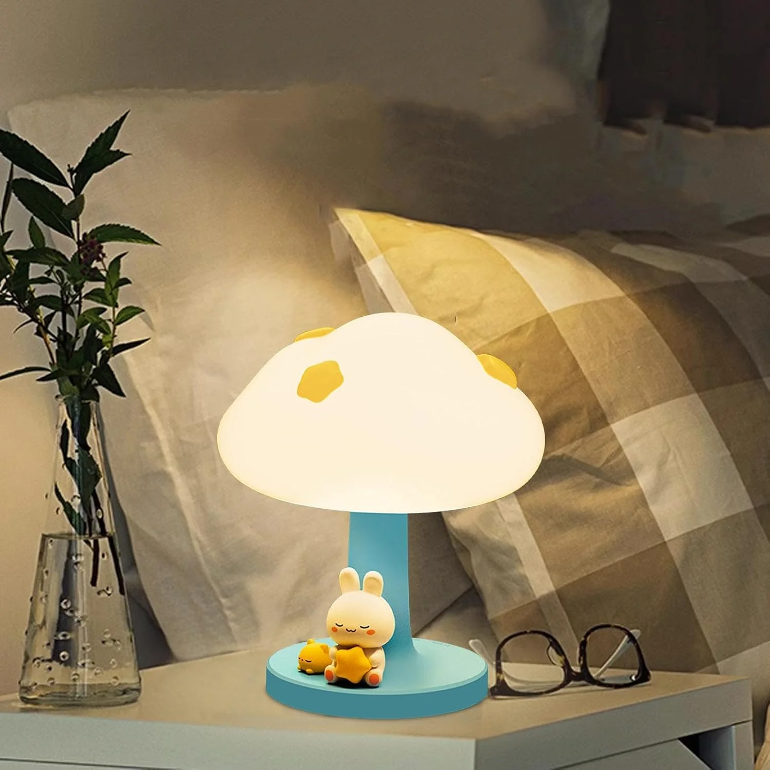 CloudBun: Bunny-Shaped Cloud Night Lamp with Tap Control – Soft Silicone Glow Light for Kids’ Bedrooms & Baby Nursery (3-Level Dimming, Rechargeable) - Image 7