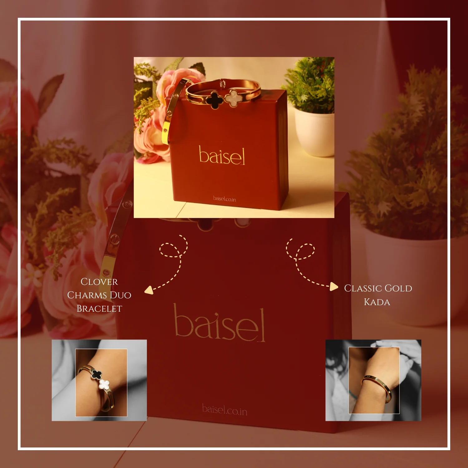 Clover Elegance Bracelet Duo - Image 2
