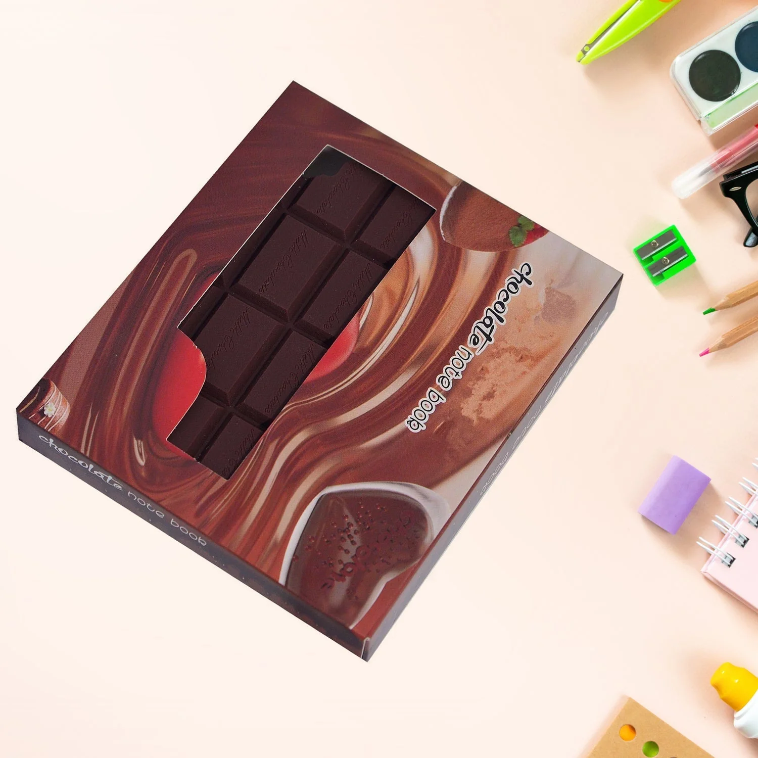 Cocolette: Chocolate-Scented Notebook Diary – Real Everlasting Cocoa Fragrance, Pocket-Size Memo Book in Fun Chocolate Bar Design - Image 2