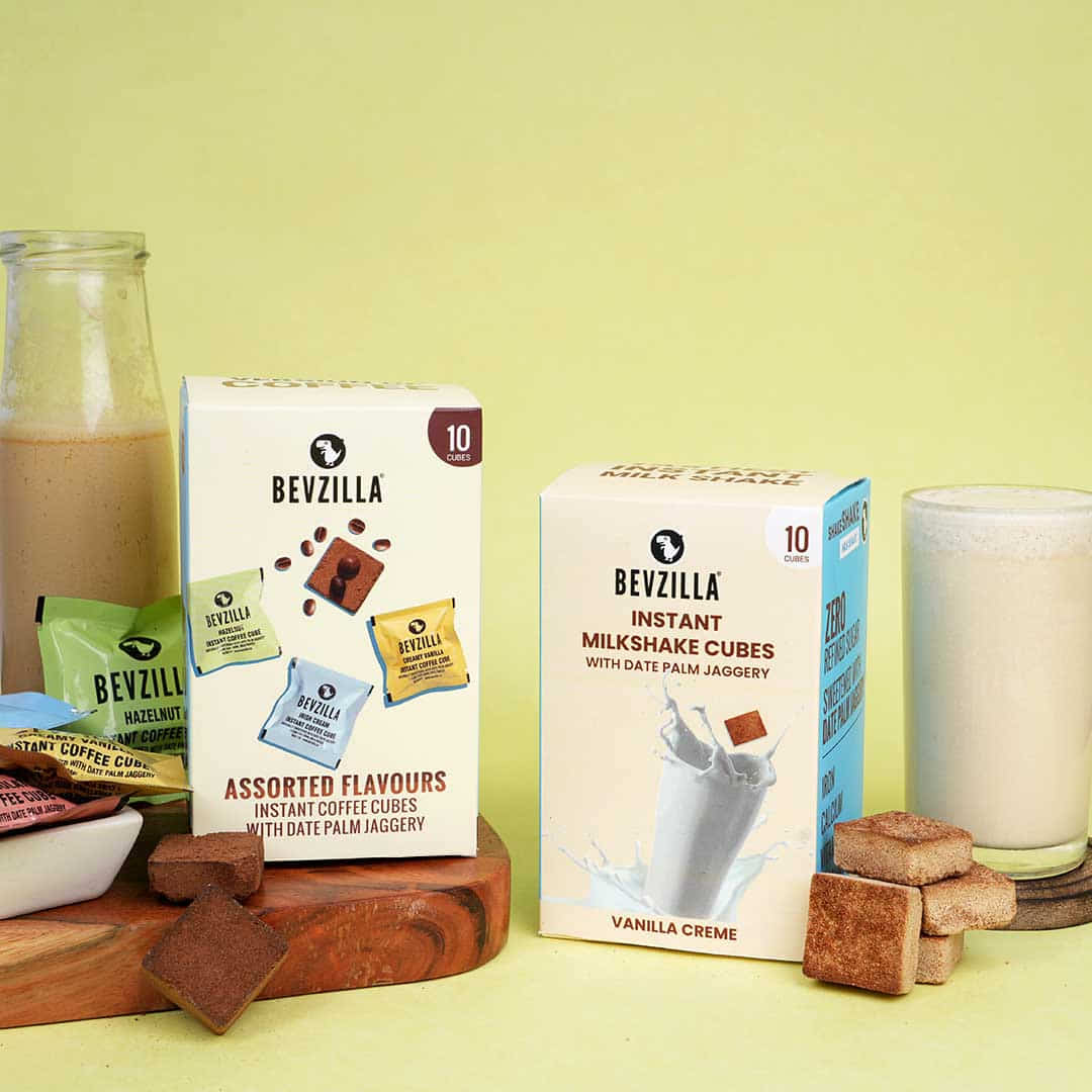 Coffee 10 Cubes Assorted Pack+ Vanilla Creme Milkshake Cubes