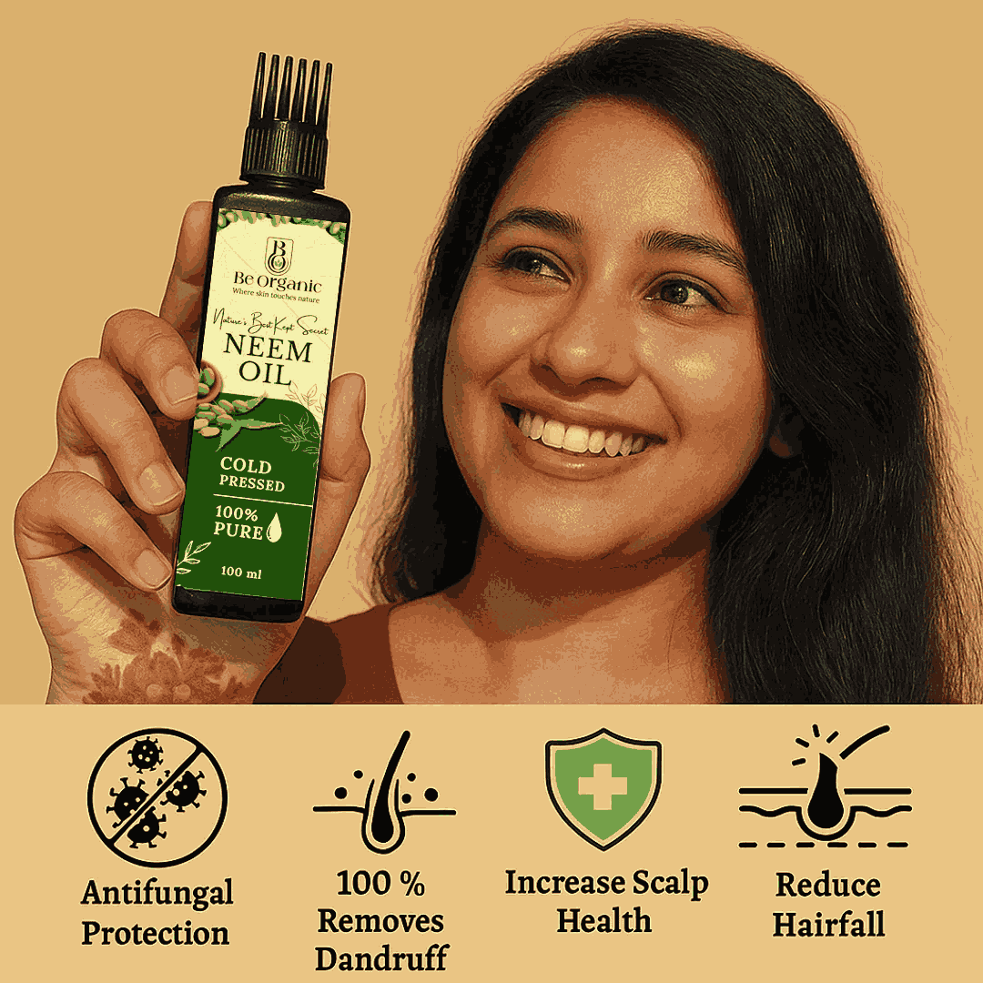 Cold Pressed Neem Oil for Hair, Skin & Scalp – 100% Pure | Be Organic - Image 3
