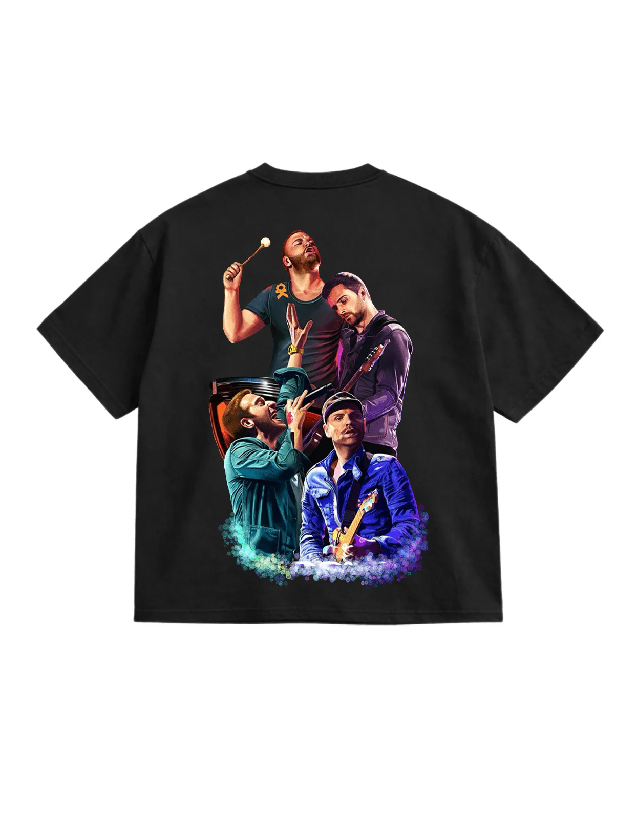 Coldplay Canvas Black Oversize T-Shirt